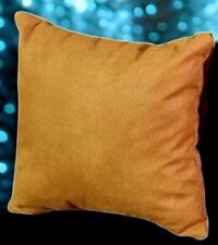 TRAUMHAFT edles LUXUS Premium Sofakissen hochw. Lederoptik 40x40 Gelb neuwertig