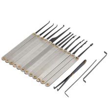 15Pcs Edelstahl Lock Pick Opener Set Schlosser Werkzeuge mit Schraubenschlüssel-