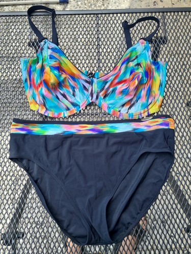 Bügel bikini bunt schwarz - bunt,