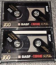 2x BASF Chrome Super II 100 *Unbeschriftet+Sticker* Leerkassette