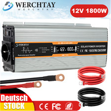 12V-230V 1800W 3600W Reiner Sinus Spannungswandler Wechselrichter USB LCD