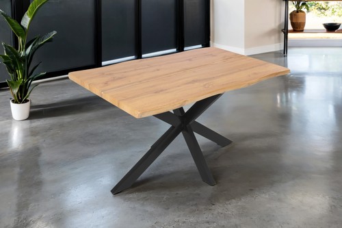 Esstisch baumkante holz optik - esstisch,