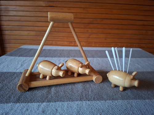 Ddr holz schwein salzstreuer - schwein,