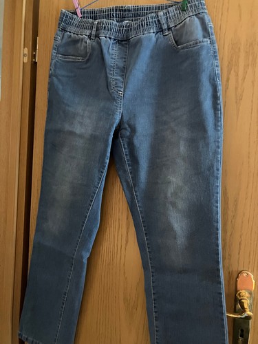 Jeanshose mit gummizug blau - mit,