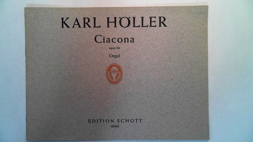 Ciacona für orgel opus - opus, 54