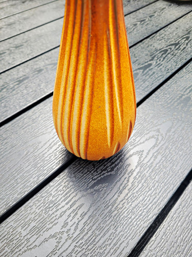 Keramik vase orange beige - keramik, orange/beige
