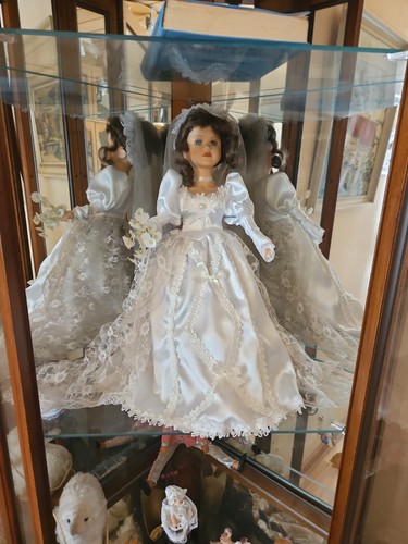 Porzellan puppe hochzeit braut - porzellan,