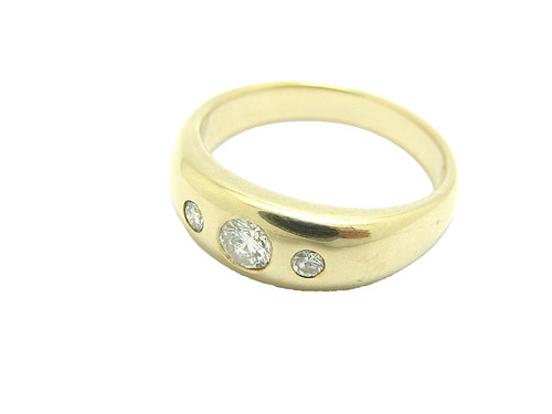 Unisex brillant ring - brillant, gold