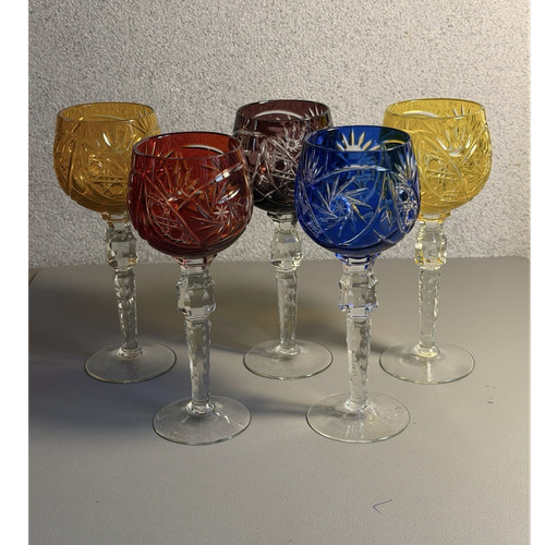 Kristall römergläser bunt - 5,
