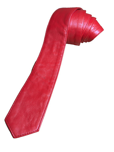 Leder krawatte rot - krawatte, mr