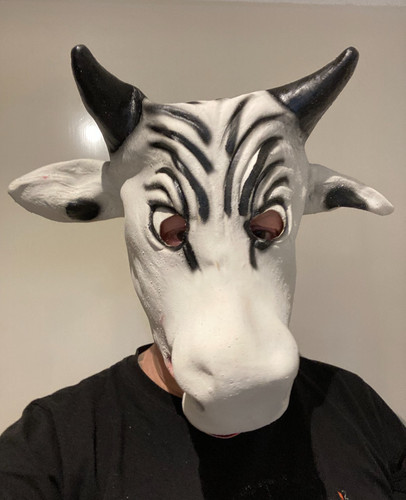 Kuh maske latex - kuh, gummi