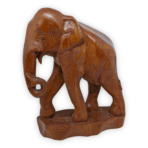Handgeschnitzter holz elefant - handgeschnitzter,
