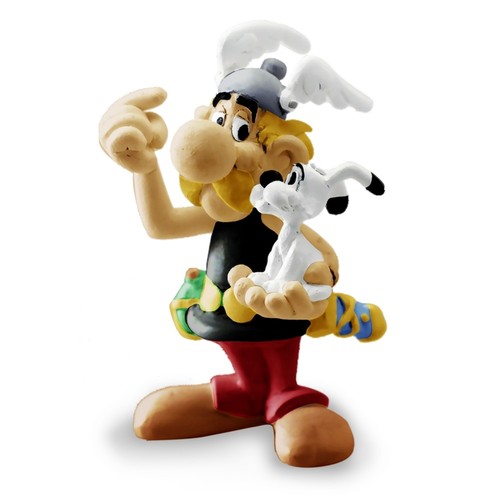 Plastoy asterix holding idefix - plastoy,