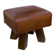 Leder hocker maxi - leder, ca