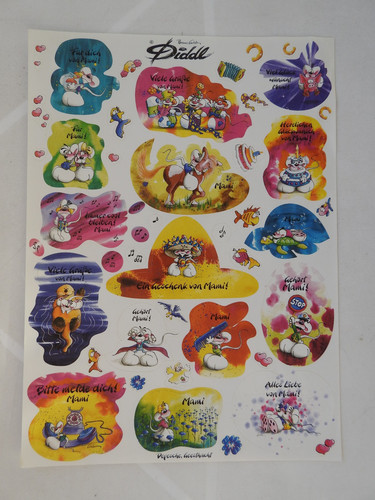 Sticker diddl maus - sticker, aufkleber