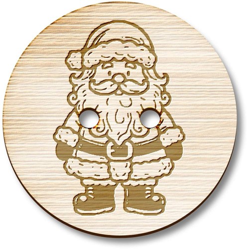 Holzknöpfe weihnachtsmann - holzknöpfe, "weihnachtsmann"