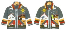 Kinder strickjacke grau bunt - strickjacke,