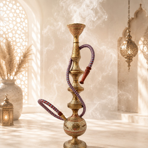 9cm messing hookah - messing, arabisch
