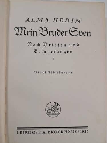 Alma hedin mein bruder - hedin,