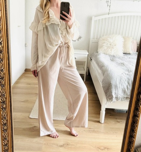 Wide leg stoffhose high - wide, |