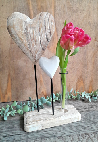 Holz deko herzen aufsteller - herzen,