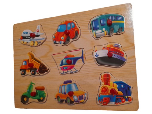 Holz steckpuzzle fahrzeuge - steckpuzzle,