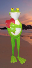 Frosch blechfigur herz - frosch,, blechfigur,