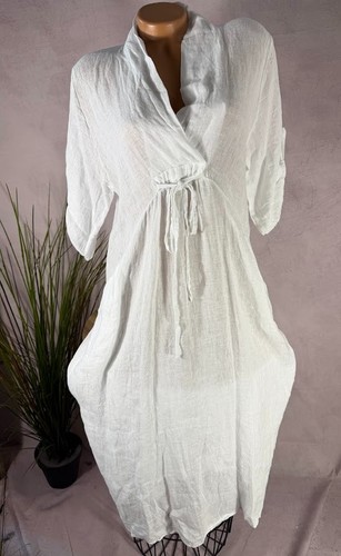 Neu rein leinen kleid tunika - leinen,