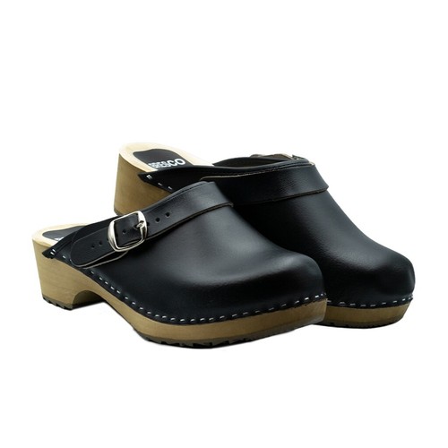 Schwedische holzclogs leder - |,
