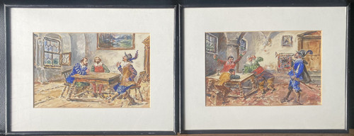 Gouache x wirtshaus szene - ::gouache,