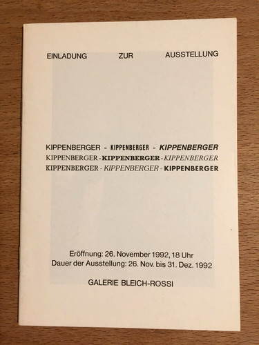 Martin kippenberger einladung - kippenberger:,