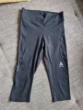 Damen Lauftight Sporthose Running Leggings 3/4 von Odlo Gr. S schwarz Hose