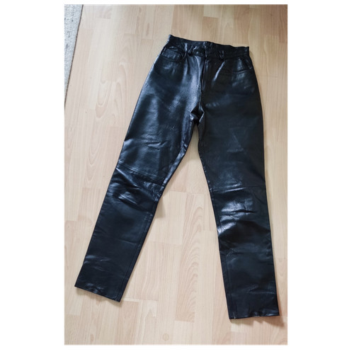 Schwarze lederhose damen - schwarze,