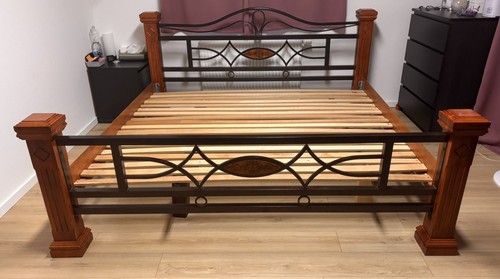 Massivholzbett rubberwood - massivholzbett,