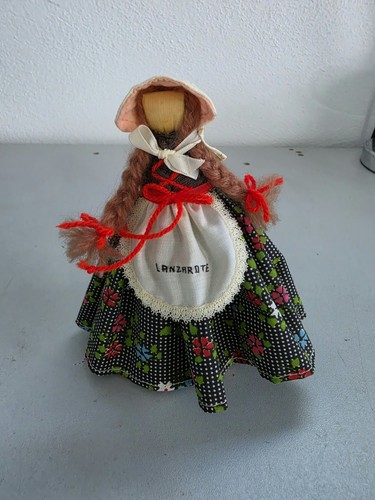 Vintage strohpuppe lanzarote - strohpuppe,
