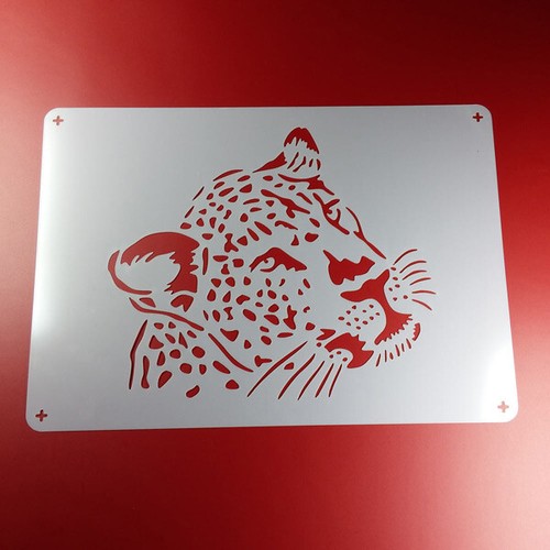Schablone leopard raubkatze - schablone,