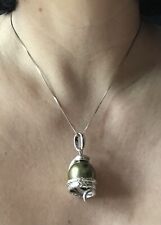 Silber 925 Anhänger Schlange Kugel (wie Perle) mit Varioclip & Silber 925 Kette