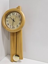 Funkuhr Wanduhr Pendeluhr mit Pendel FUNKTION GETESTET#F7