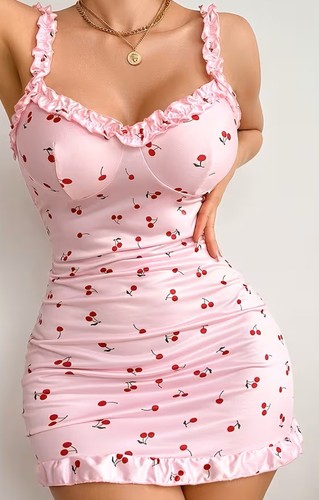 Sexy nachthemd rosa mit - sexy,