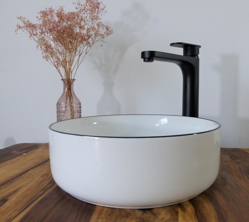Keramik waschbecken rund weiß - keramik,