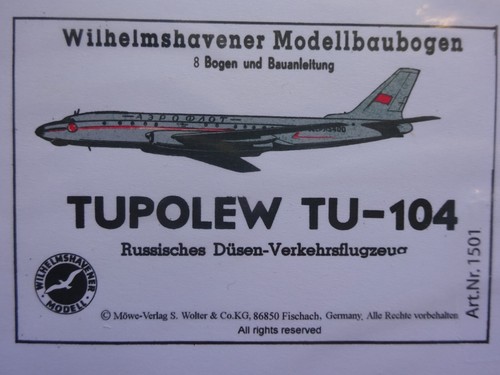 Tupolev 104 flugzeug - tu-104,