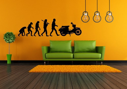 Wandtattoo evolution moped - wandtattoo,