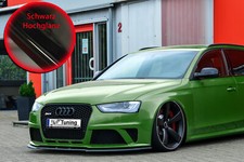 Frontspoiler Cuplippe aus ABS passend für Audi RS4 B8 mit ABE in Schwarz Glanz