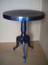 Beistelltisch- "BRAUN ANTIK " Aluminium Gutmann Factory D. ca : 51 cm  C