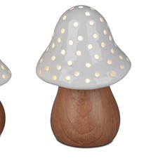 LED Dekoobjekt Pilz WOOD in