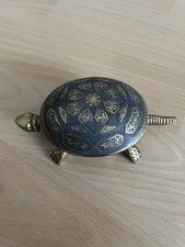 Vintage BOJ Eibar Tischglocke – Schildkrötenform Damascene Dekor