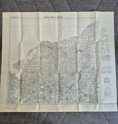 Karte von 1937 - , großblatt