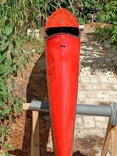 Rennkajak , Lettmann Vegas 390, Kevlar/Carbon , rot/schwarz