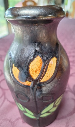Vintage scheurich keramikvase - vintage,