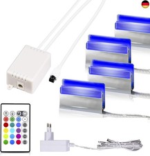 DREETINO LED Glasbodenbeleuchtung, Vitrinenbeleuchtung 4er Set